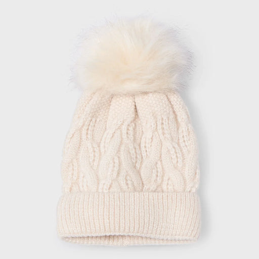 Mayoral beige bobble hat - 10834.