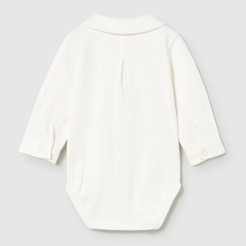 Back of the Mayoral cream bodysuit.