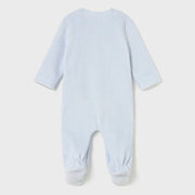 Back of the Mayoral blue bunny babygrow.