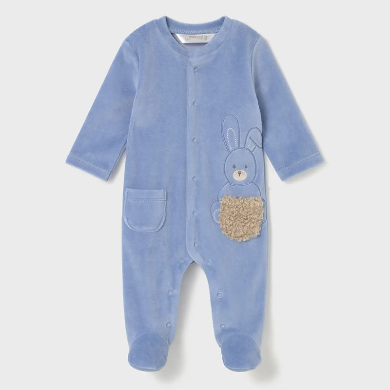 Mayoral blue bunny babygrow - 02719.