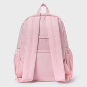 Back of the Mayoral pink bunny rabbit backpack.