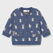 Mayoral zip up top with bunny rabbit print.