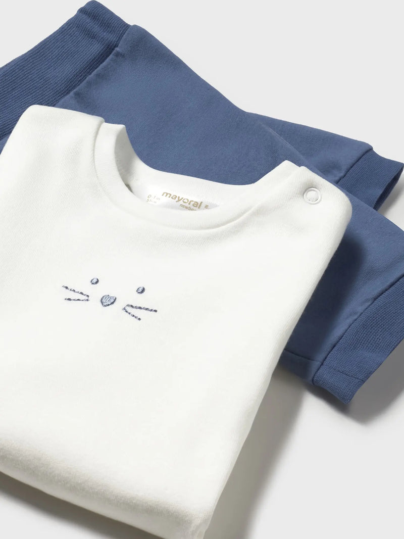 Closer view of the Mayoral bunny rabbit tracksuit.