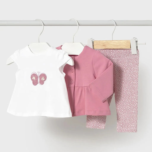 Mayoral pink butterfly leggings set - 01761.