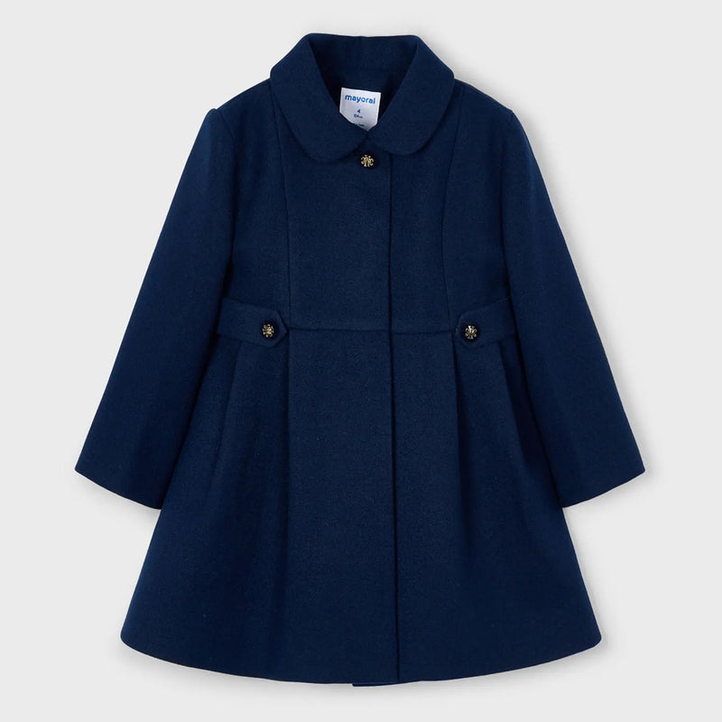 Mayoral girl's navy button coat - 04440.