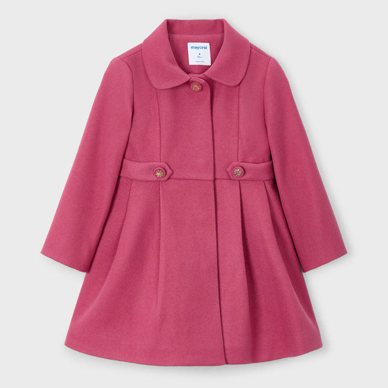 Mayoral girl's cherry button coat - 04440.