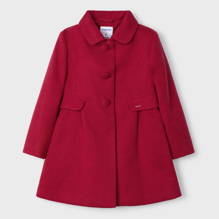 Mayoral red button coat - 04484.