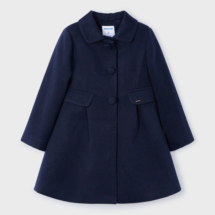 Mayoral navy button coat - 04484.