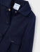 Navy Mayoral coat with gold logo badge.