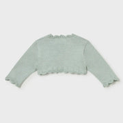 Back of the Mayoral green cardigan.