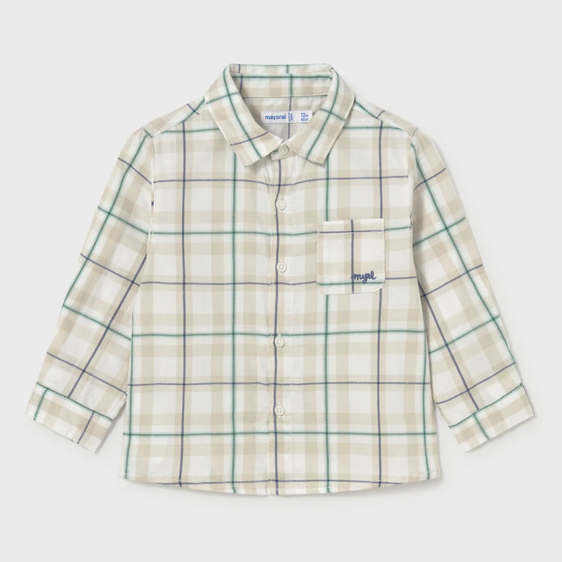 Mayoral baby boy's checked shirt - 02112.
