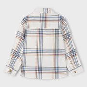 Rear view of the Mayoral checked shirt.