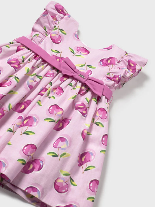 Closer view of the Mayoral cherry print dress.