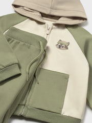 Closer view of the Mayoral colourblock tracksuit.