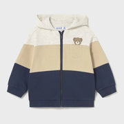 Baby boy's colourblock zip up hoodie.