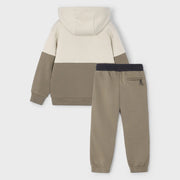 Back of the Mayoral brown colourblock tracksuit.