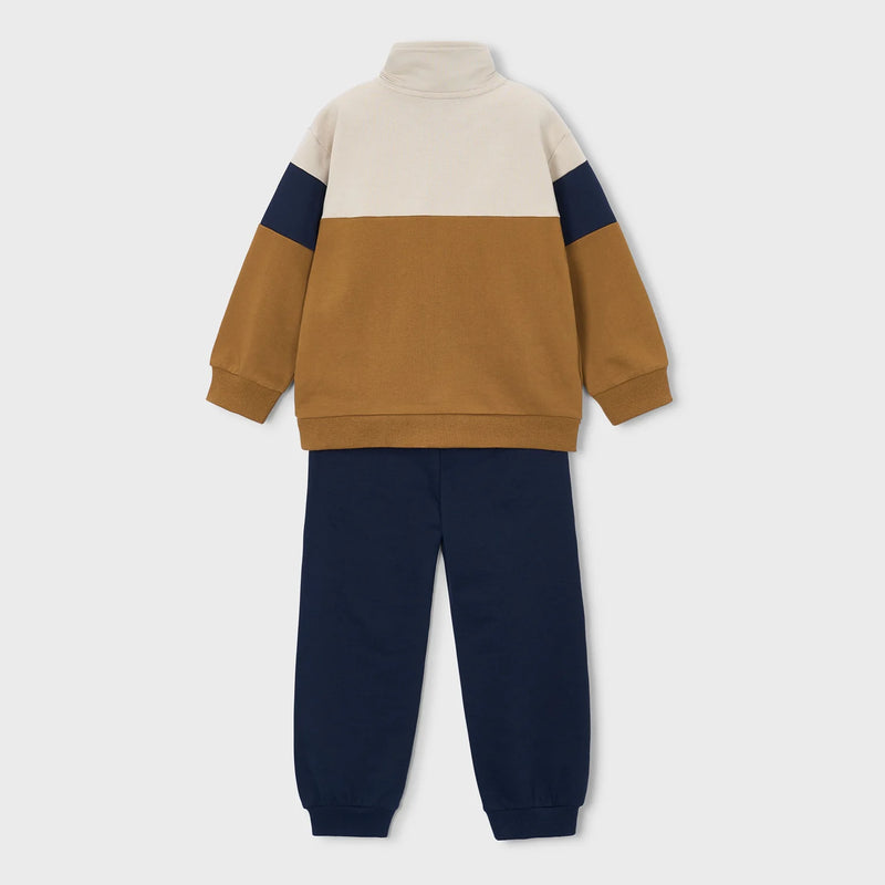 Rear view of the Mayoral colourblock tracksuit.
