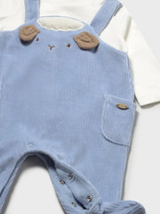 Closer look at the Mayoral corduroy babygrow.