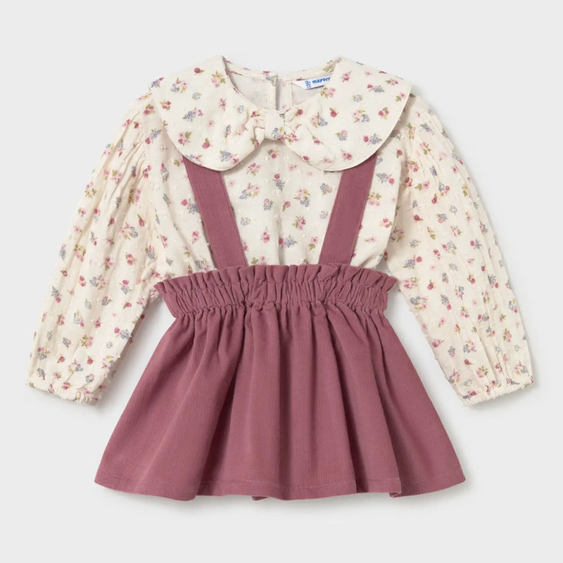 Mayoral baby girl's corduroy skirt set - 02950.