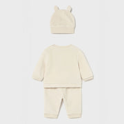 Back of the Mayoral cream corduroy tracksuit.