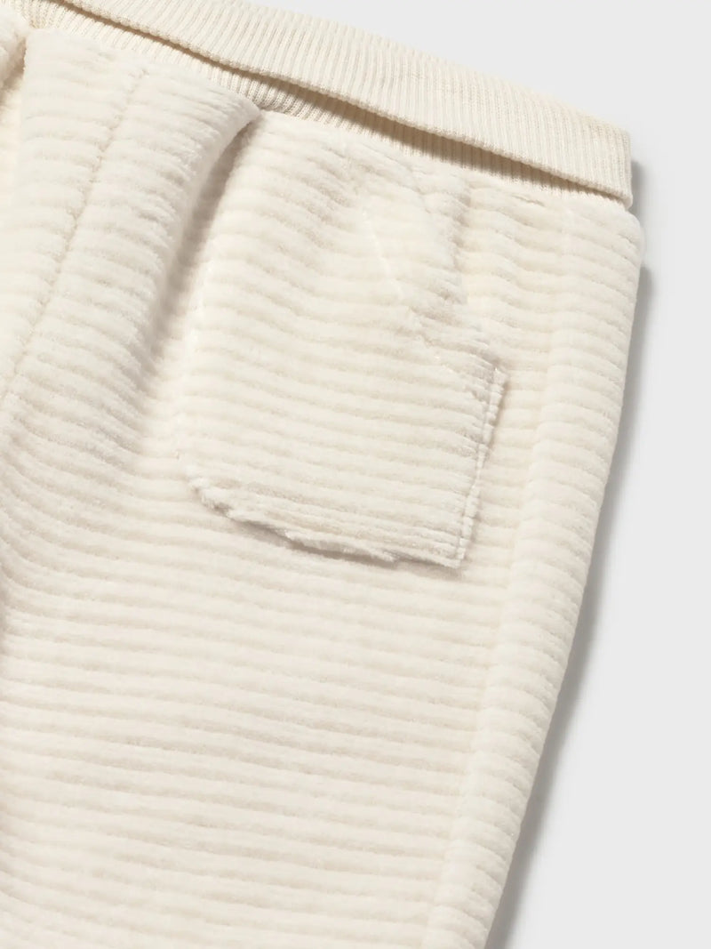 Closer view of the Mayoral corduroy tracksuit.