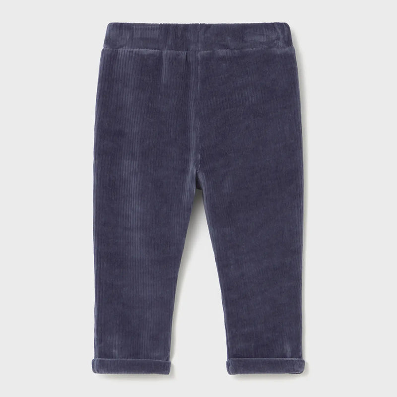 Back of the Mayoral navy corduroy trousers.