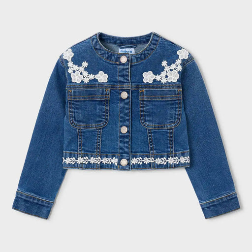 Mayoral girl's dark denim jacket - 03453.