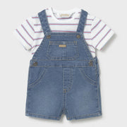 Mayoral baby boy's denim romper set - 01623.