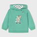 Mayoral green dinosaur hoodie - 01467.