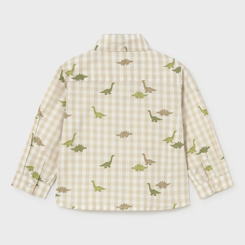 Back of the Mayoral dinosaur shirt.