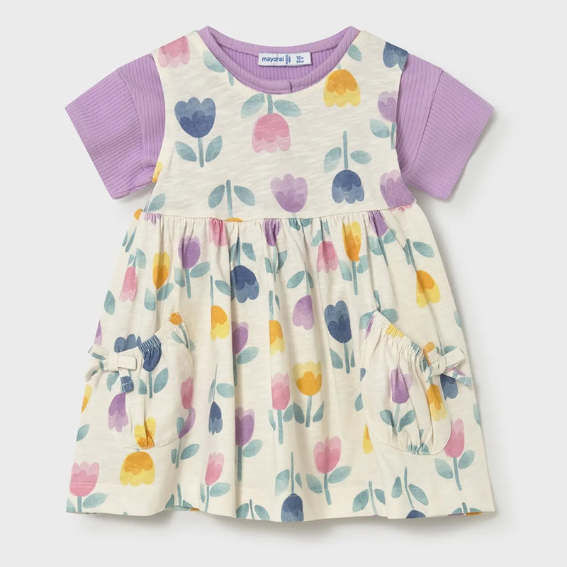 Mayoral baby girl's tulip dress set - 01922.