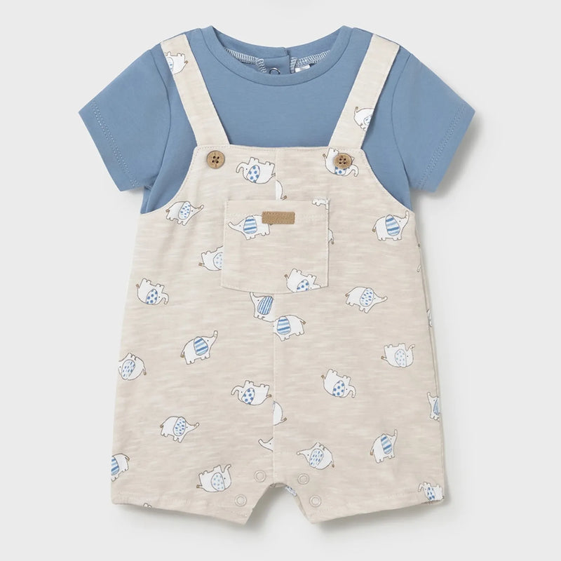 Mayoral baby boy's elephant romper & hat - 01607.