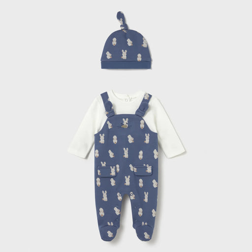 Mayoral arctic blue dungarees & hat - 02609.