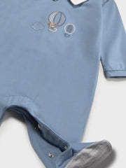 Closer look at the Mayoral embroidered babygrow.