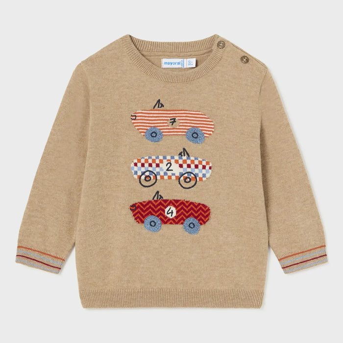 Mayoral tan embroidered jumper - 02313.