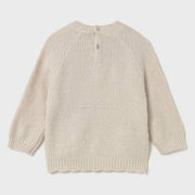 Back of the Mayoral beige embroidered jumper.