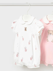 Mayoral baby girl's embroidered romper - 01704.