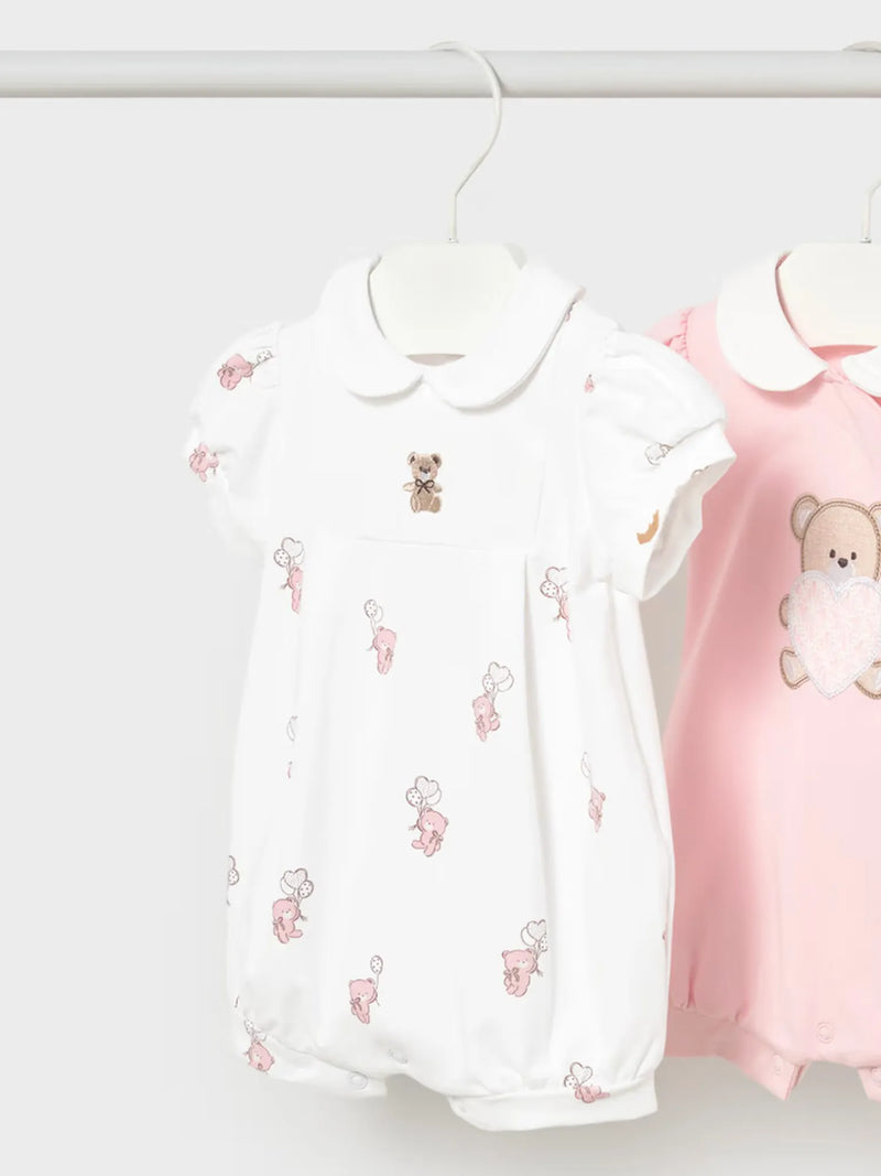 Mayoral baby girl's embroidered romper - 01704.