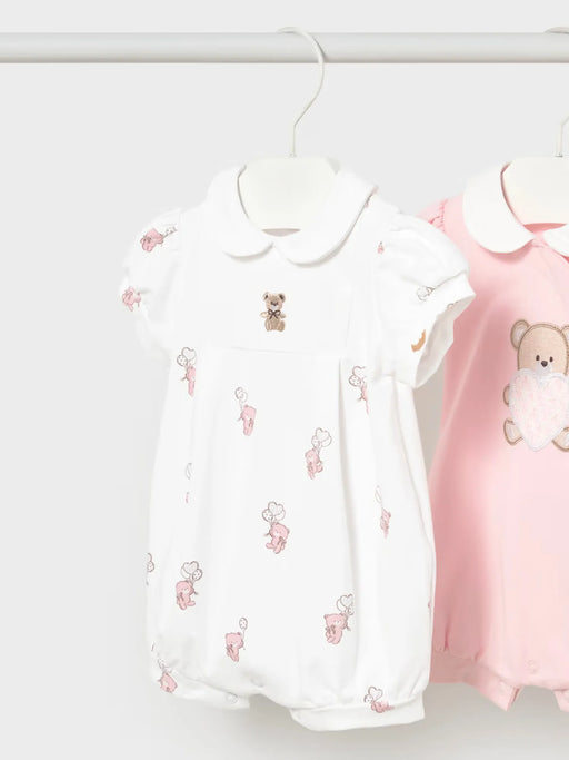 Mayoral baby girl's embroidered romper - 01704.