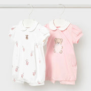 Mayoral baby girl's embroidered romper set - 01704.