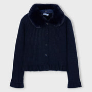 Mayoral girl's navy knitted cardigan - 04311.