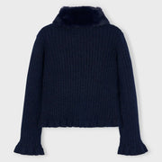 Back of the Mayoral knitted cardigan.