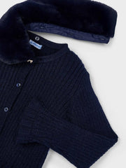 Mayoral knitted cardigan with sparkly glitter finish.