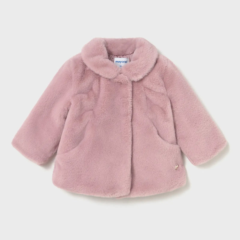 Mayoral baby girl's faux fur coat - 02434.