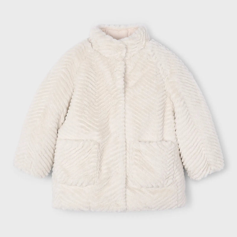 Mayoral girl's faux fur coat - 04441.