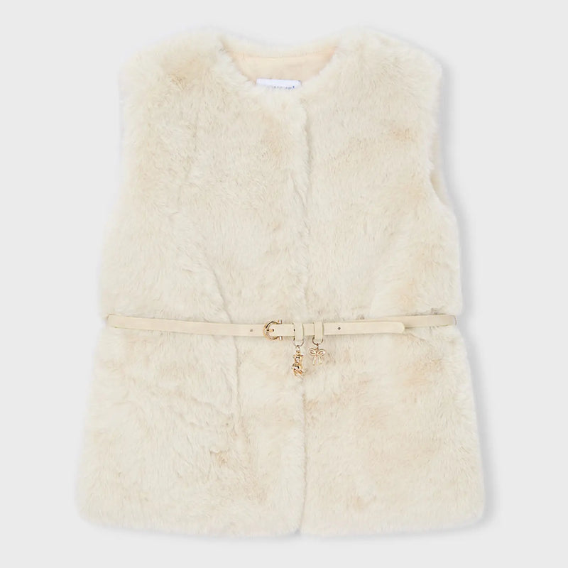 Mayoral girl's faux fur gilet - 04315.