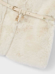 Mayoral faux fur gilet with cute gold charms.