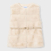 Mayoral girl's faux fur gilet - 04328.