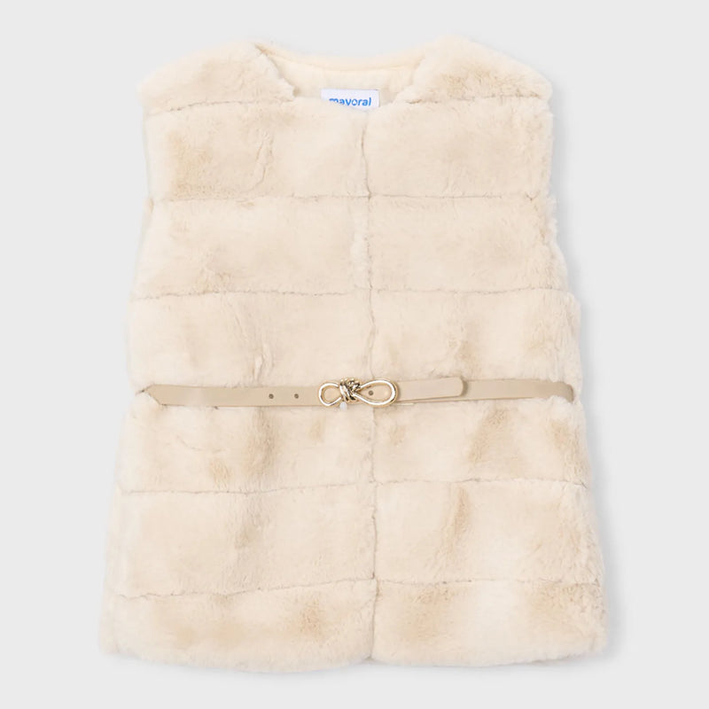Mayoral girl's faux fur gilet - 04328.