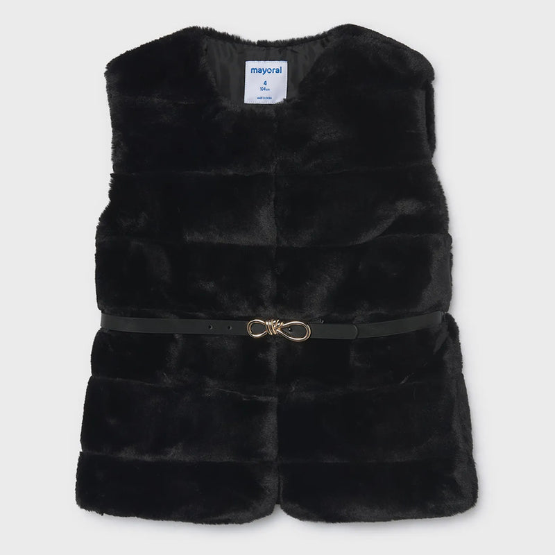 Mayoral girl's faux fur gilet - 04328.